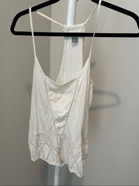 Old Navy Cream Eyelet-Trim Camisole Tank Top